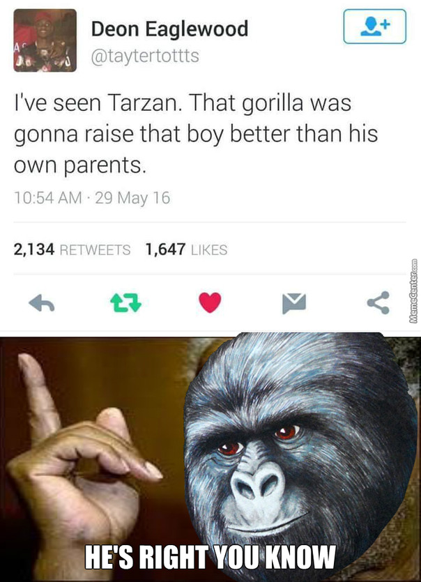 Comment on next meme rustlers will rise for Harambe