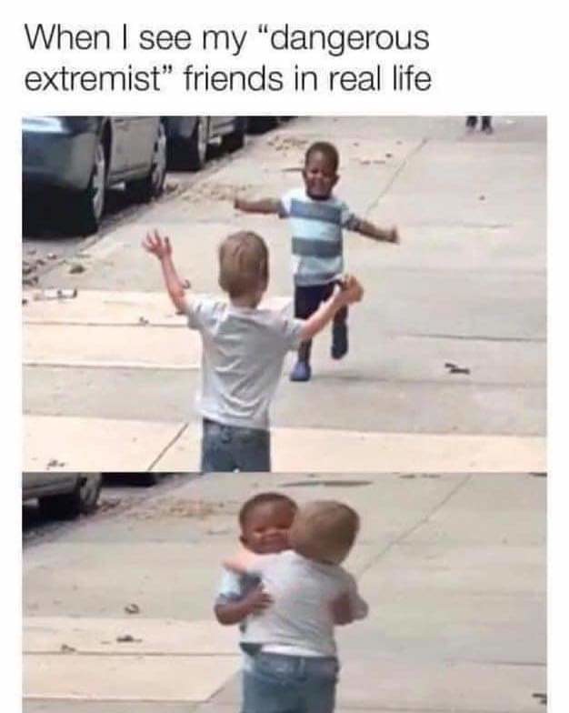 oh so black children are dangerous extremists huh? - meme