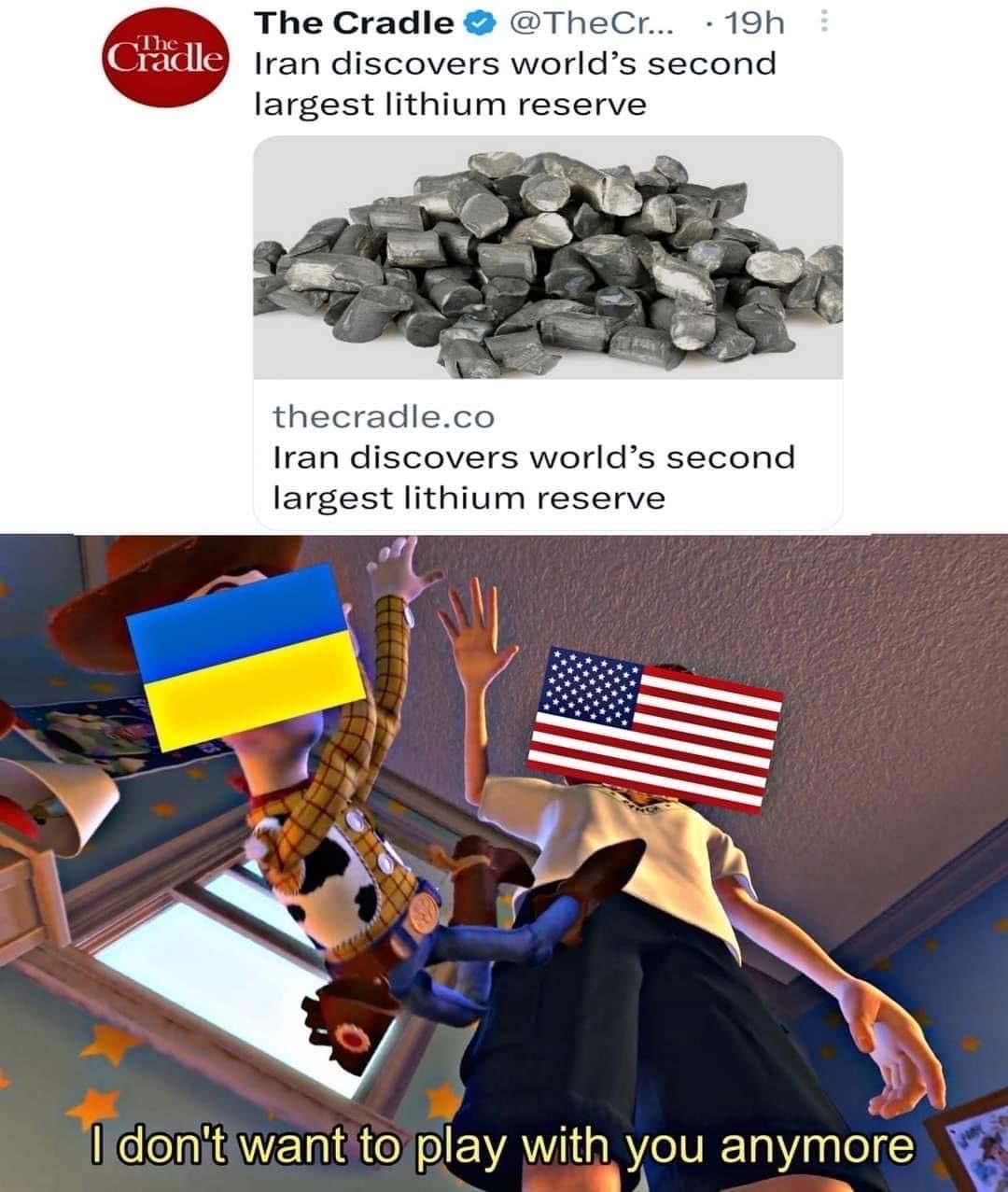 That lithium needs some freedom and democracy - meme