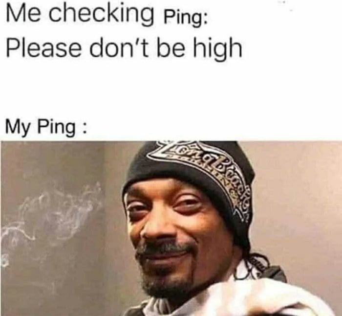 Checking my ping with bad internet - meme