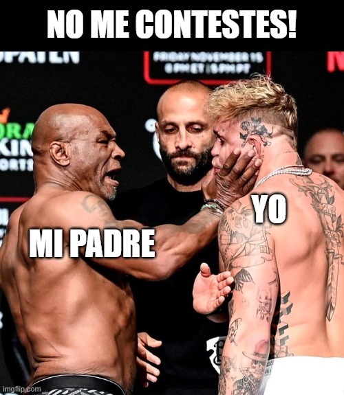 Meme del bofeton de Miket Tyson a Jake Paul