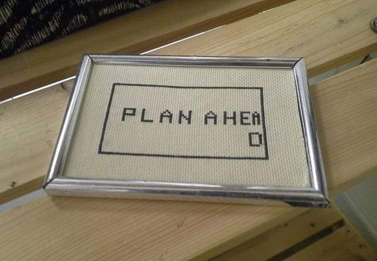 Plan ahead? - meme