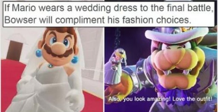 Mario is hot - meme