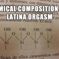 Chemical composition of a latina orgasm