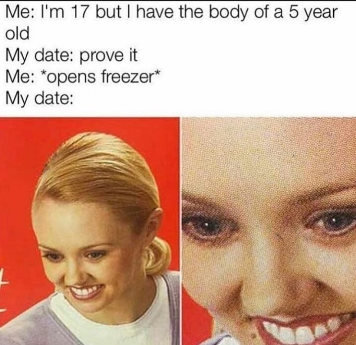 Dongs in a freezer - meme