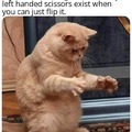 Left handed scissors