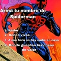 Arma tu nombre de spiderman