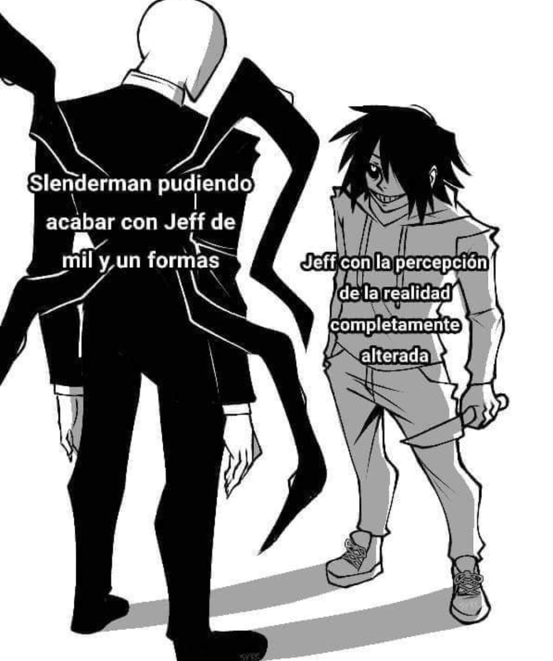Meme de slenderman modo Gohan vs Majin buu
