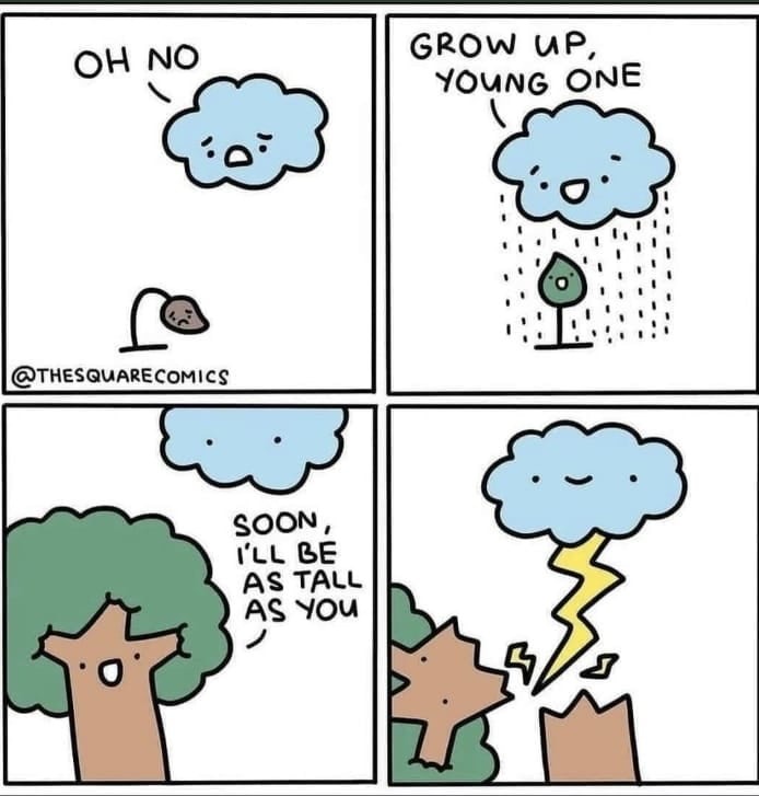 The cloud and the tree - meme