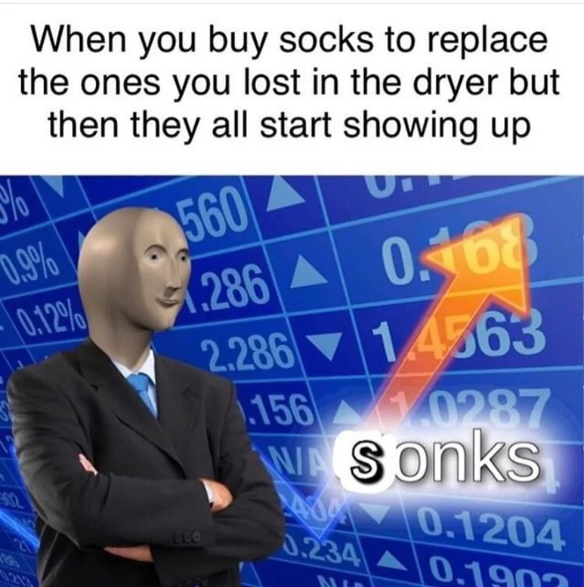 Socks eveywhere - meme