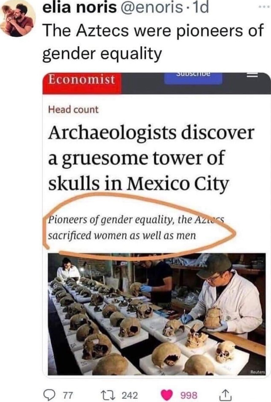 Gender equality, Aztec edition - Meme by mudhonor :) Memedroid