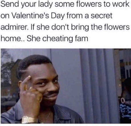 Valentine's day cheating wife - meme