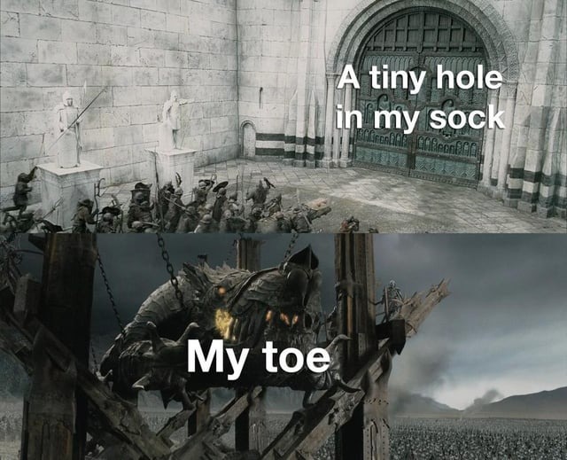 Sock hole meme
