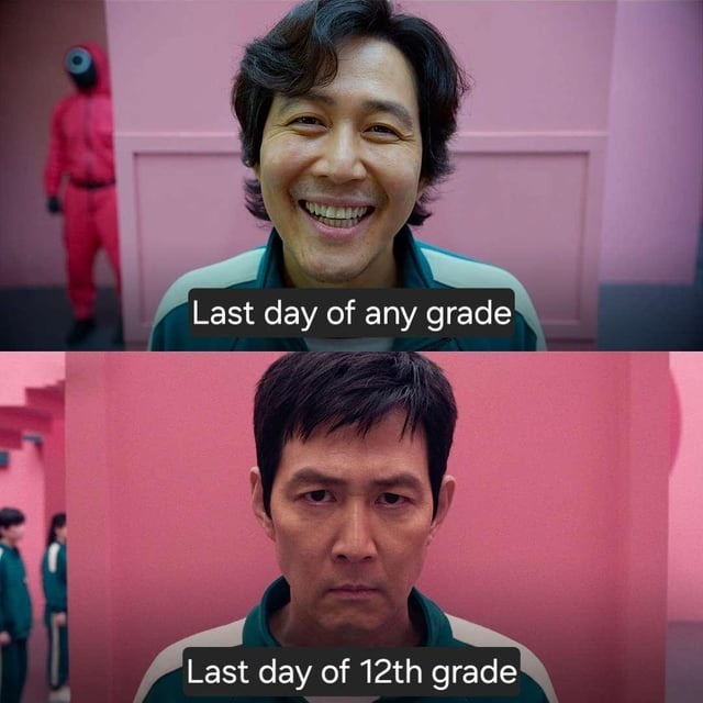 Last day of 12th grade hits harder than expected - meme