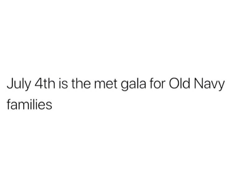 Old Navy families assembling for July 4th - meme