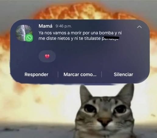 Fin del mundo mamá - meme