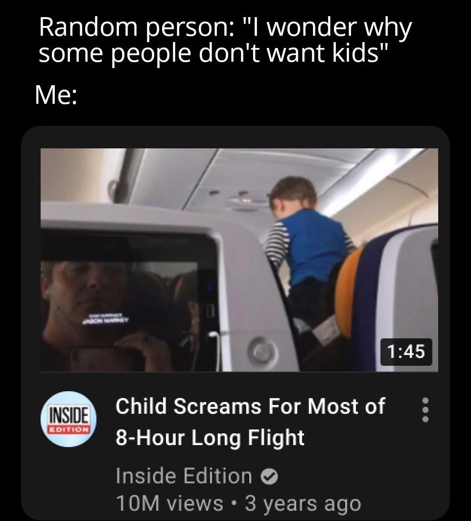 Its simple we throw them off the plane so they can scream rest of their life. - meme