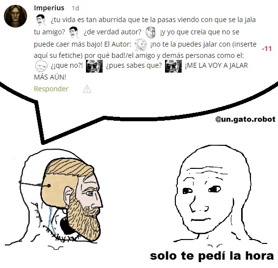 solo te pedí la hora Meme subido por un.gato.robot ) Memedroid solo te pedí la hora Meme subido por un.gato.robot ) Memedroid
