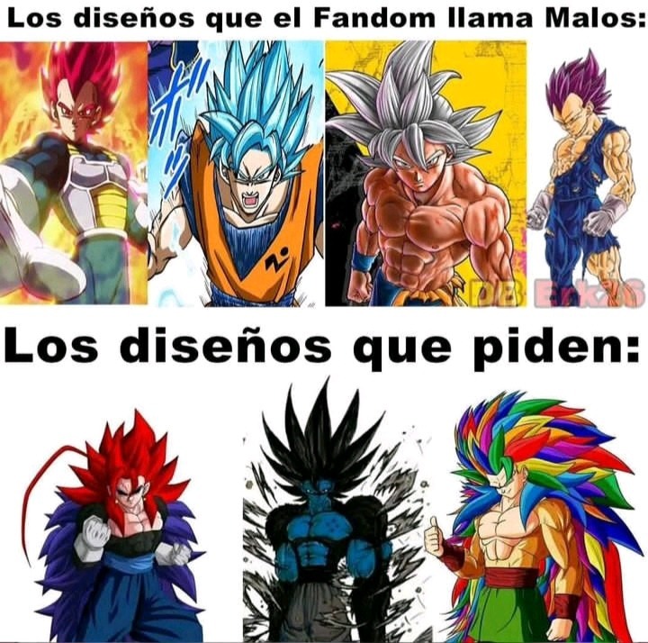 El Goku con el pelo de Arcoiris XD - meme
