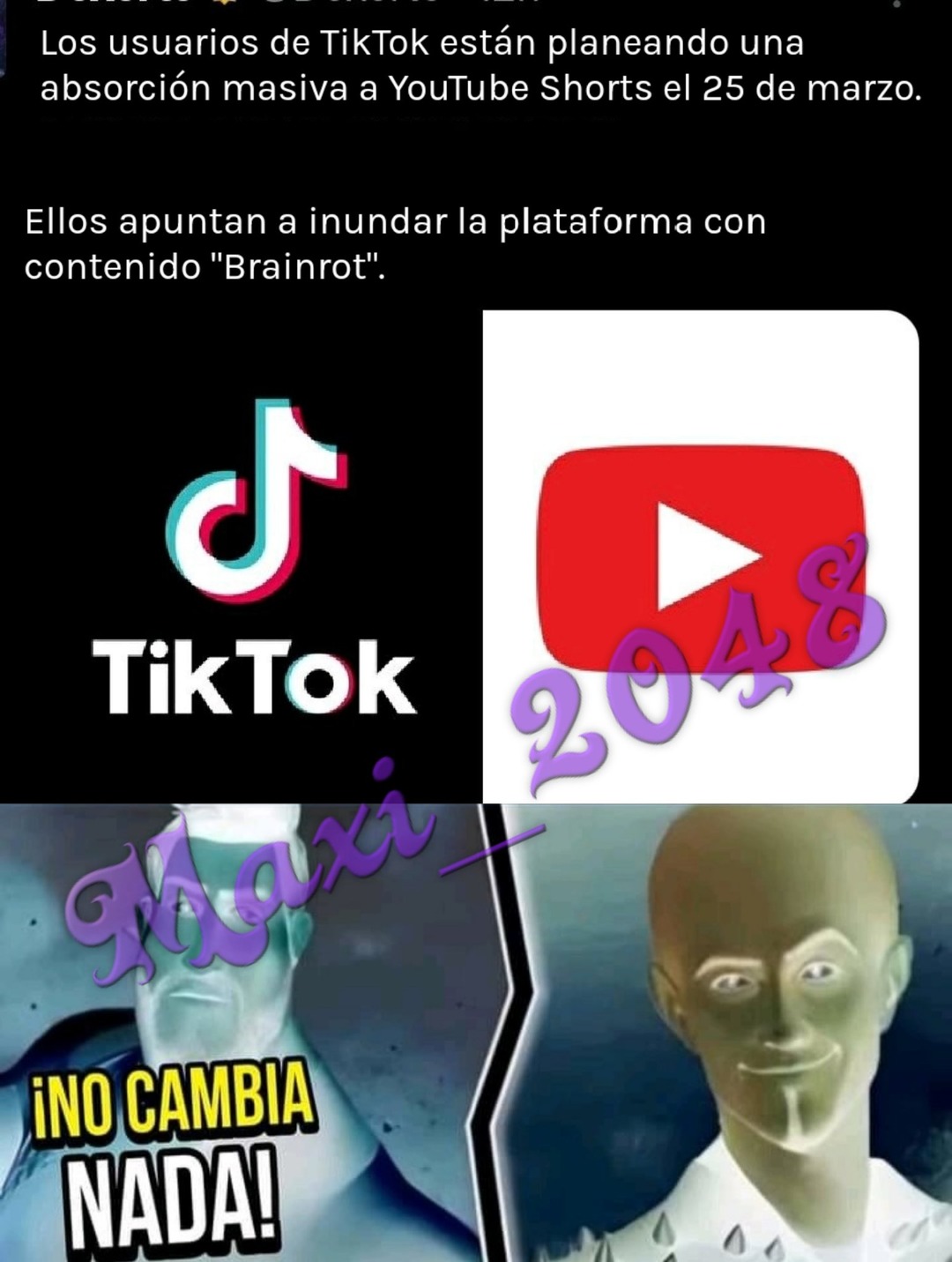TikTok y YouTube Shorts - meme