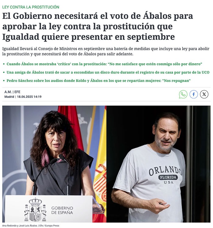 ley contra prostitución y ábalos metido de por medio - meme