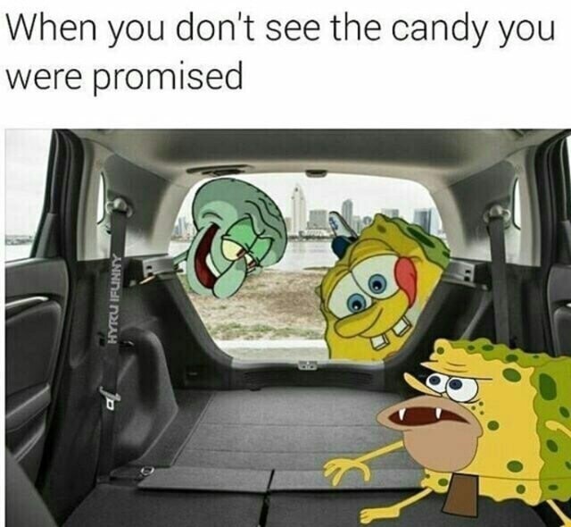 Candy what candy? - meme