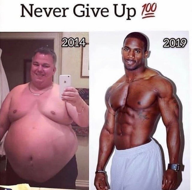 Never give up - meme