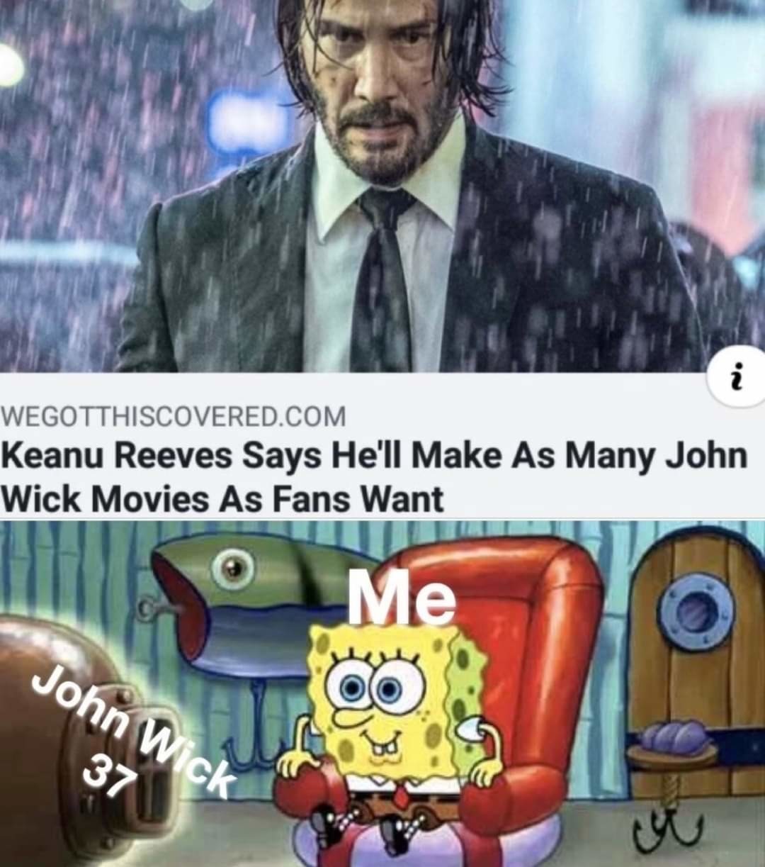 keanu reeves about john wick movies meme