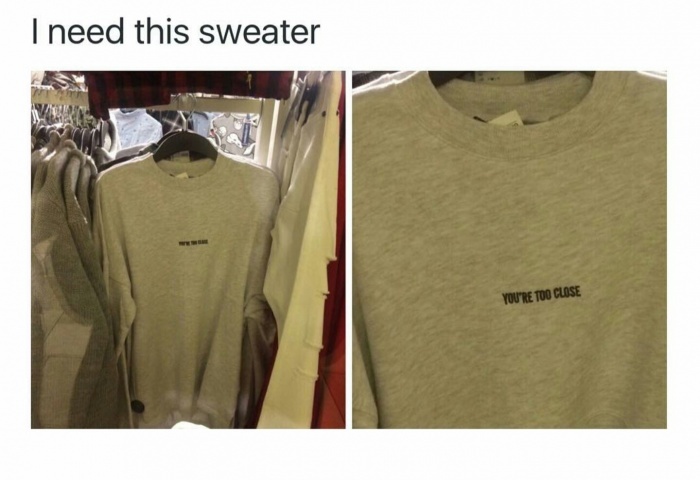 Title is a sweater - meme