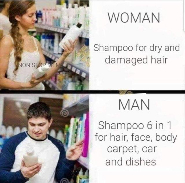 Shampoo: Men vs Women - meme