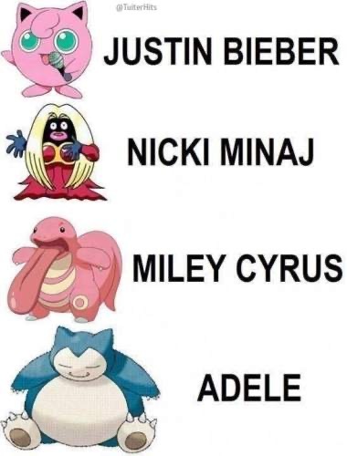 Cantantes version Pokémon - meme
