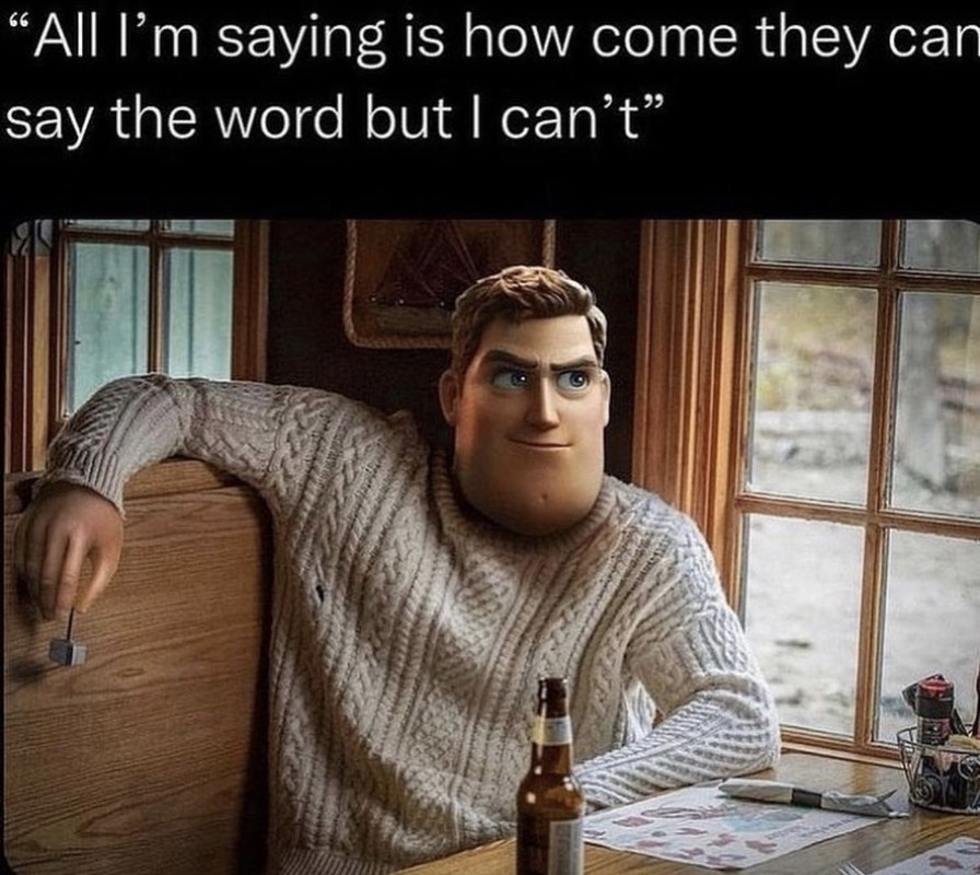 Tell me how a slur is a term of endearment to them - meme