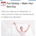 Happy Make Your Bed Day 