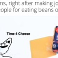 I've never tried beans on toast but I will admit that I've eaten american cheese by itself before XD