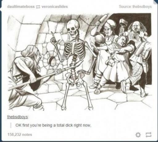 Sassy skeleton - meme