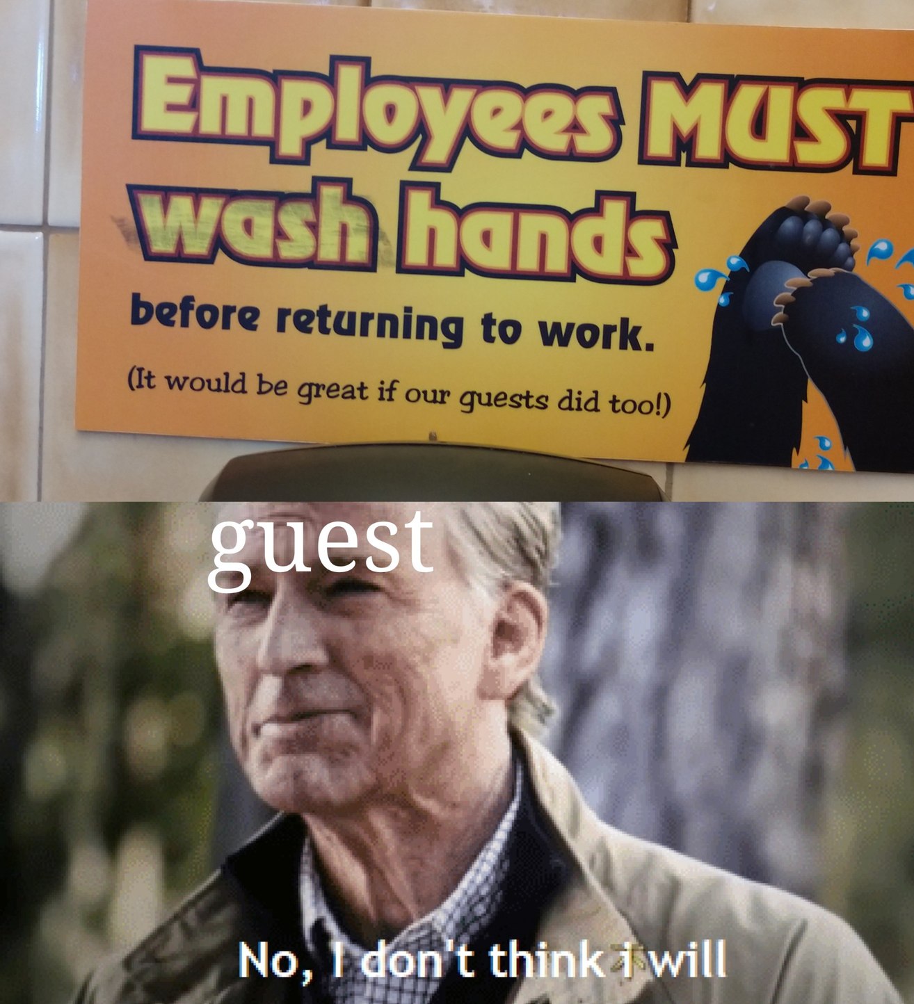 Hand washing is optional and mandatory - meme