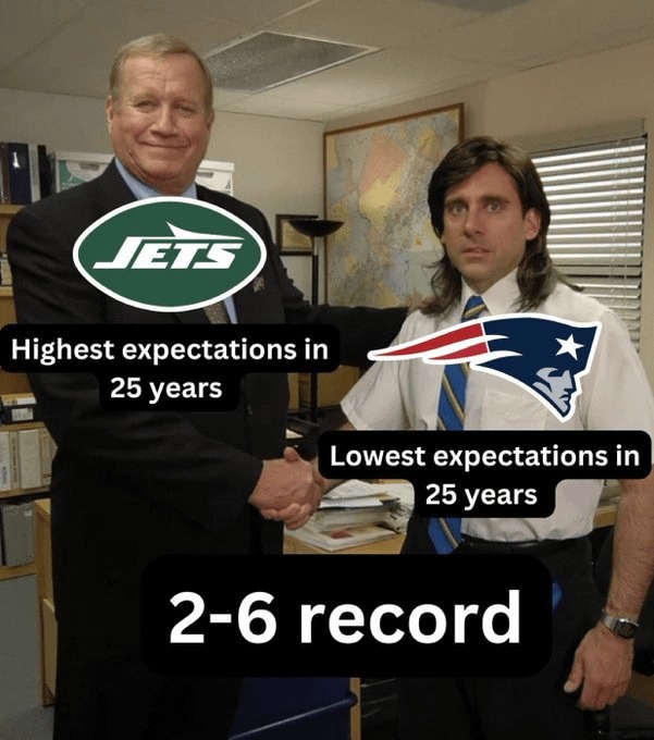 Jets vs Patriots game meme