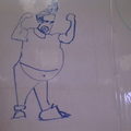 my teacher drew himself as as johnny bravo