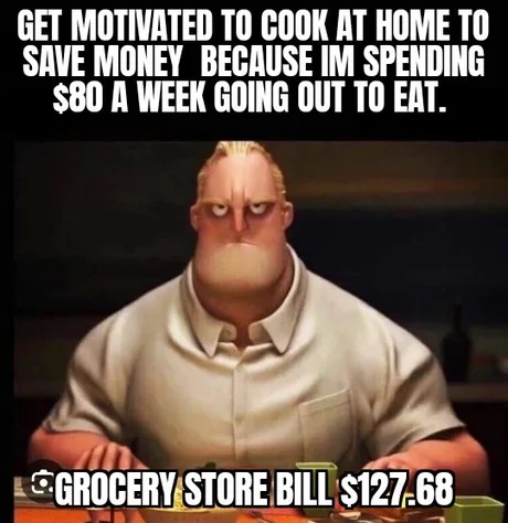 Grocery store bill - meme