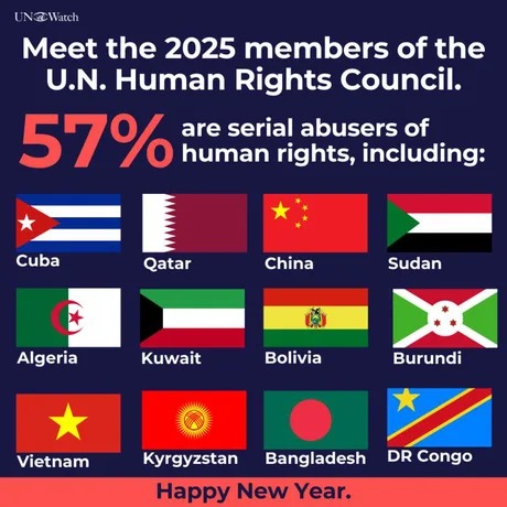 2025 members of the UN human rights council - meme