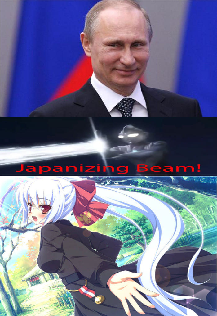 Praise the japanizing beam - meme