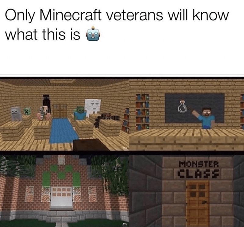 Minecraft veterans - meme