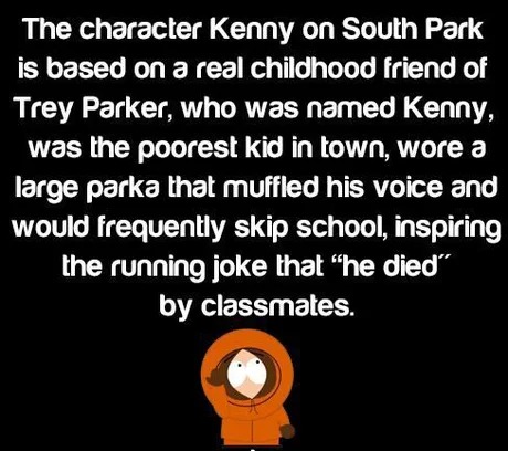 South Park Kenny origin - meme
