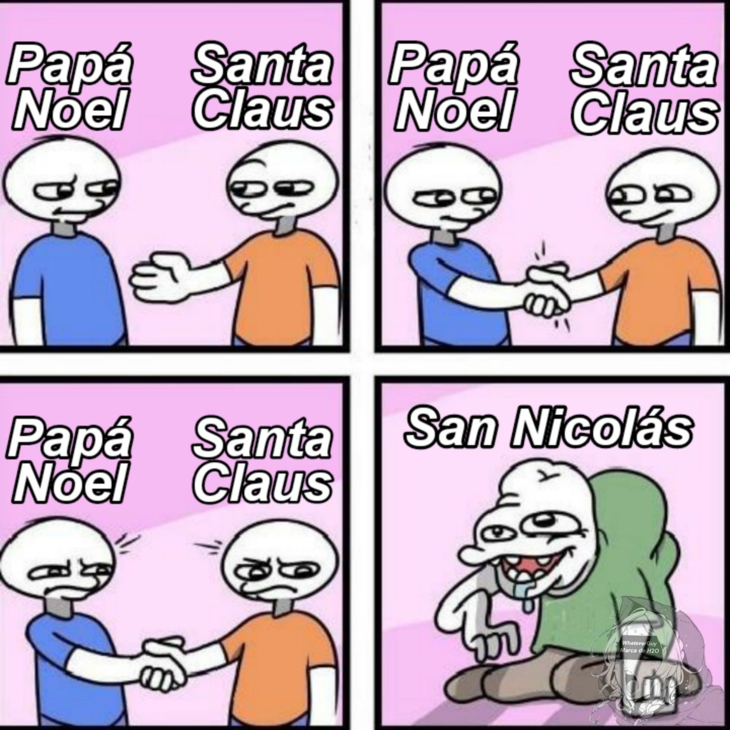 Papá Noel o Santa Claus > San Nicolás - meme