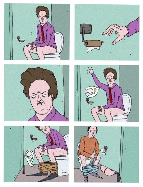 Dark humor in public toilets - meme