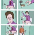 Dark humor in public toilets