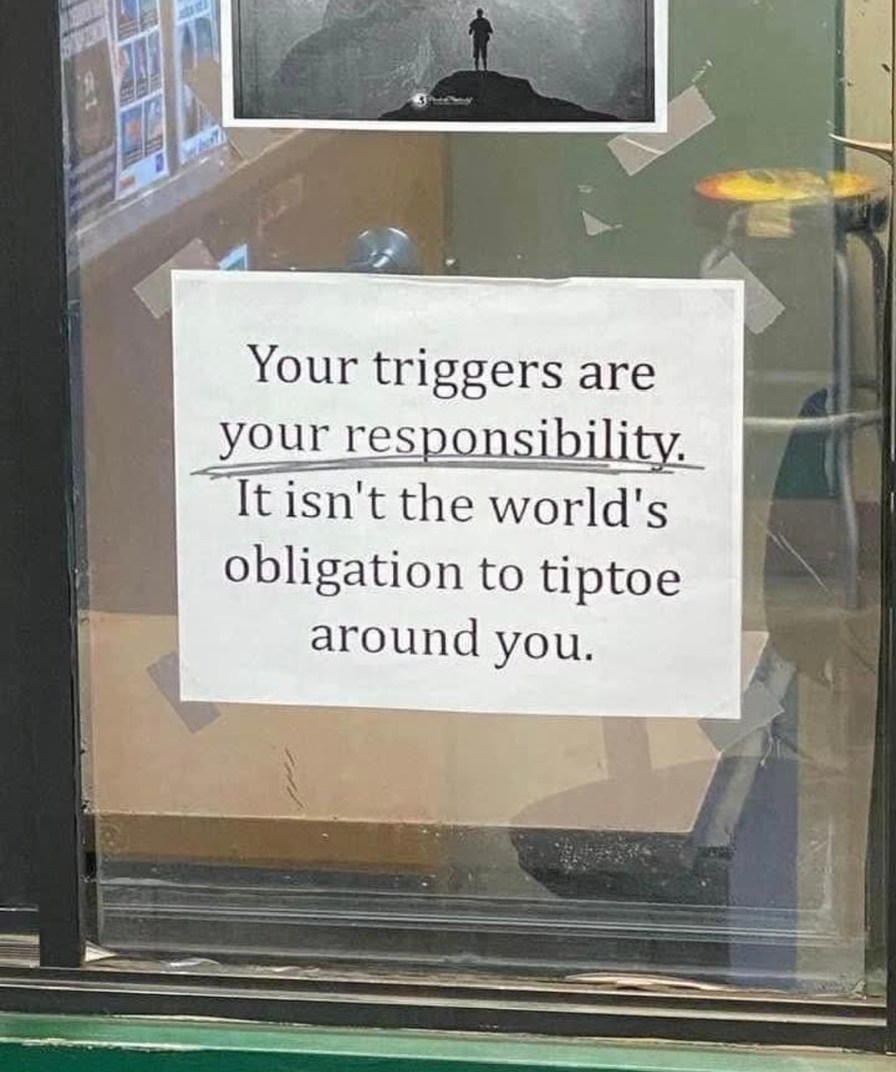 Your trauma isn't my side quest bro - meme