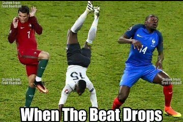 The drop beats so many times at EURO 2016... - meme