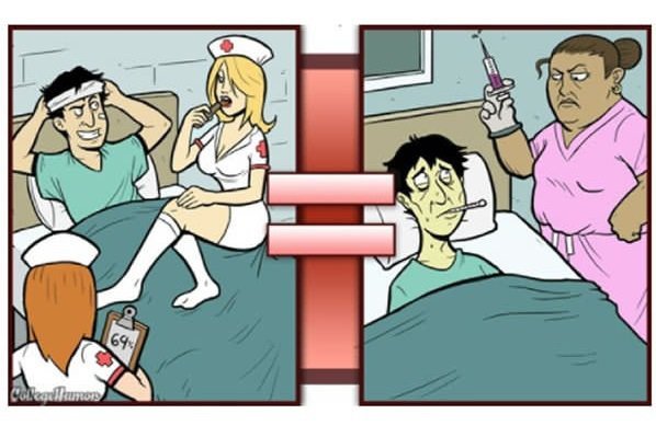 expectativa vs realidad : enfermeras - meme