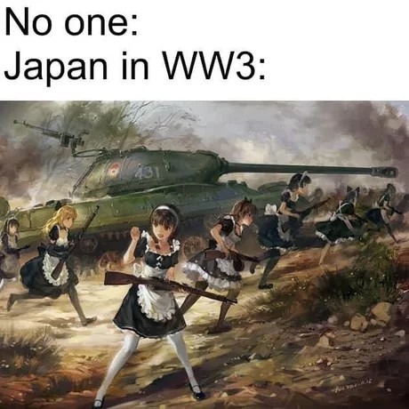 Japan preparing for WW3 - meme